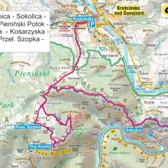Trasa turystyczna przez Pieniny: Szczawnica, Sokolica, Trzy Korony, Krościenko.
