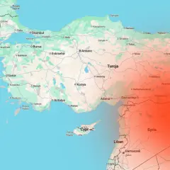 Mapa Turcji z zaznaczonymi obszarami o podwyższonym ryzyku. Czy w Turcji jest bezpiecznie? Zależy od regionu.