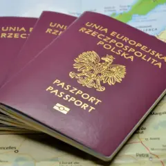 Trzy polskie paszporty leżą na mapie. Zastanawiasz się, ile się czeka na paszport, by wyruszyć w podróż?