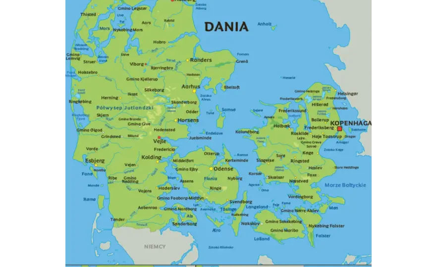 Gdzie leży Dania? Wyspy, granice i mapa kraju