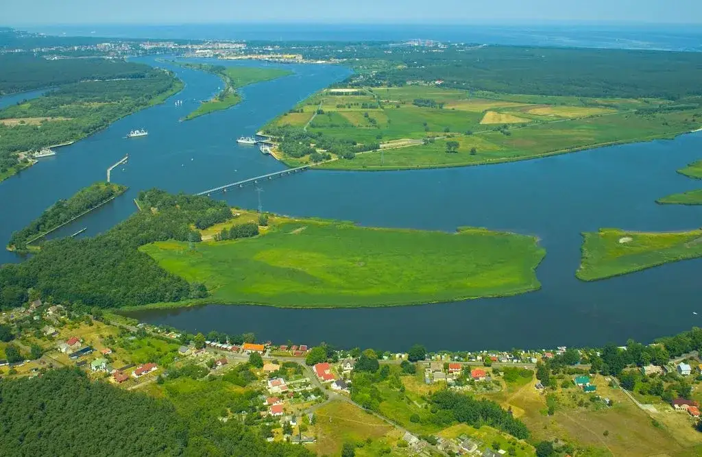 Widok na Deltę Świny z lotu ptaka