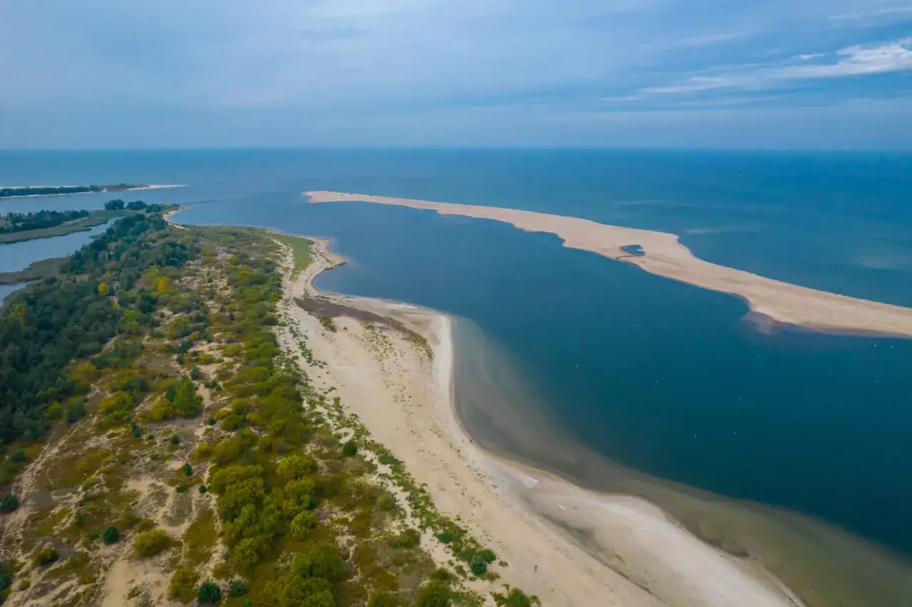 Piękne polskie wybrzeże Bałtyku krajobraz