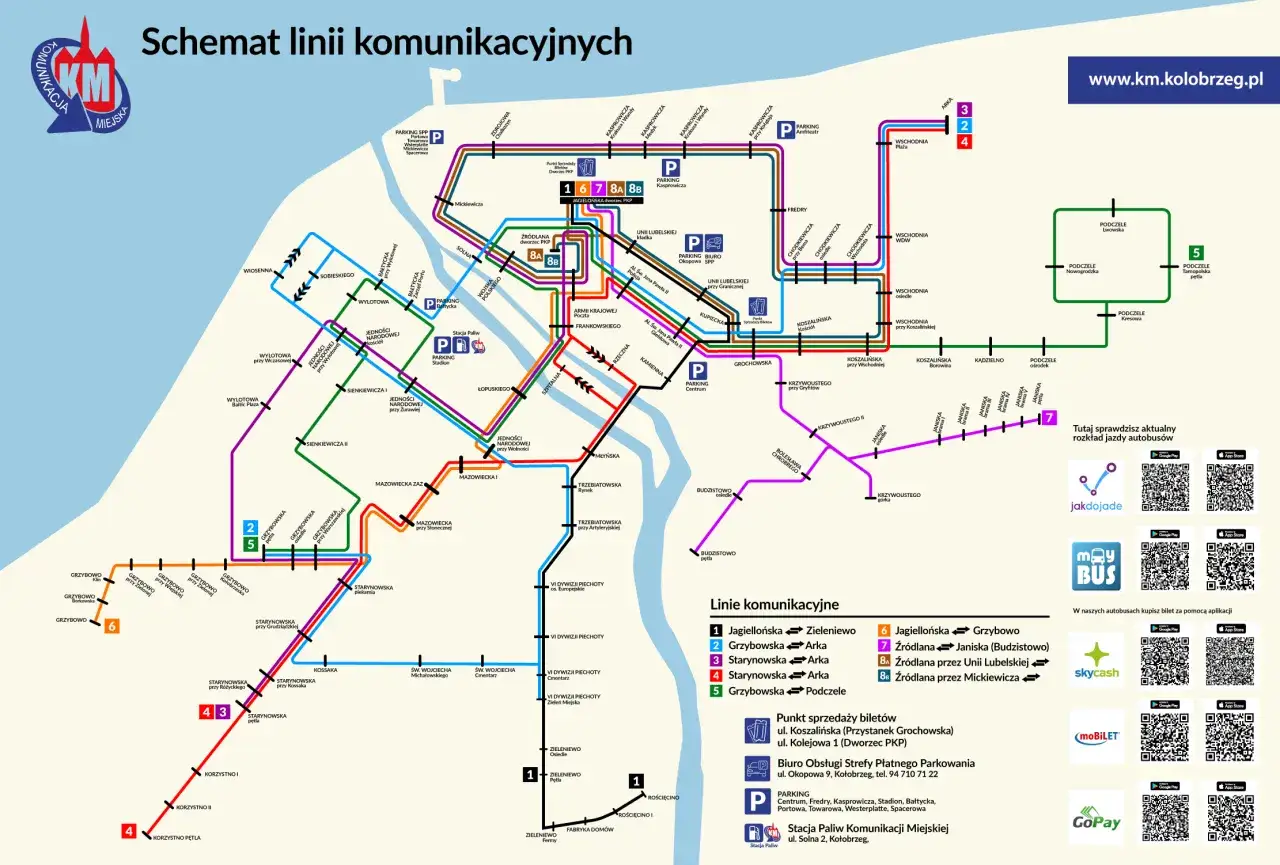 Autobus Kołobrzeg Grzybowo linia 5